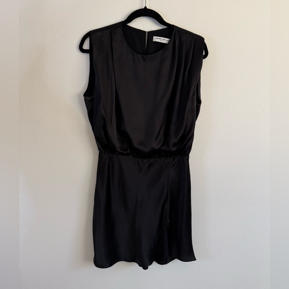 Amanda Uprichard Dresses & Skirts - Amanda Uprichard 100% Silk Black Cocktail Evening Dress Minimalist Size M
